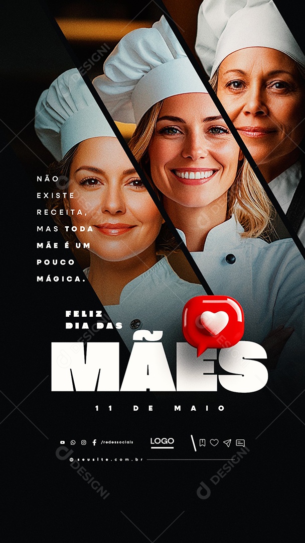Story Feliz Dia das Mães 11 de Maio Social Media PSD Editável