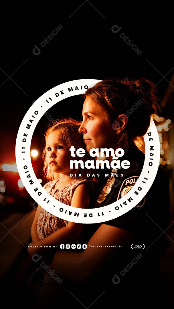 Story Feliz Dia das Mães 11 de Maio Social Media PSD Editável