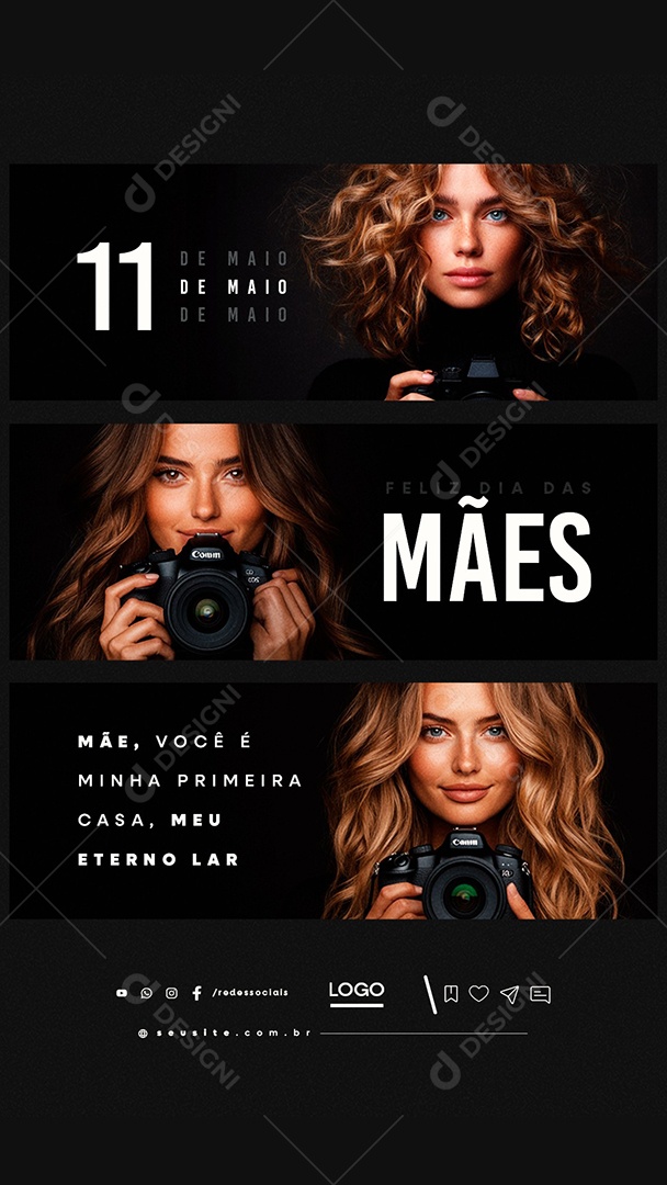 Story Feliz Dia das Mães 11 de Maio Social Media PSD Editável