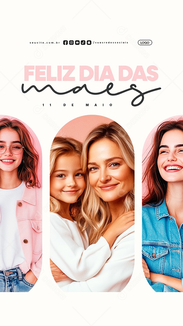 Story Feliz Dia das Mães 11 de Maio Social Media PSD Editável