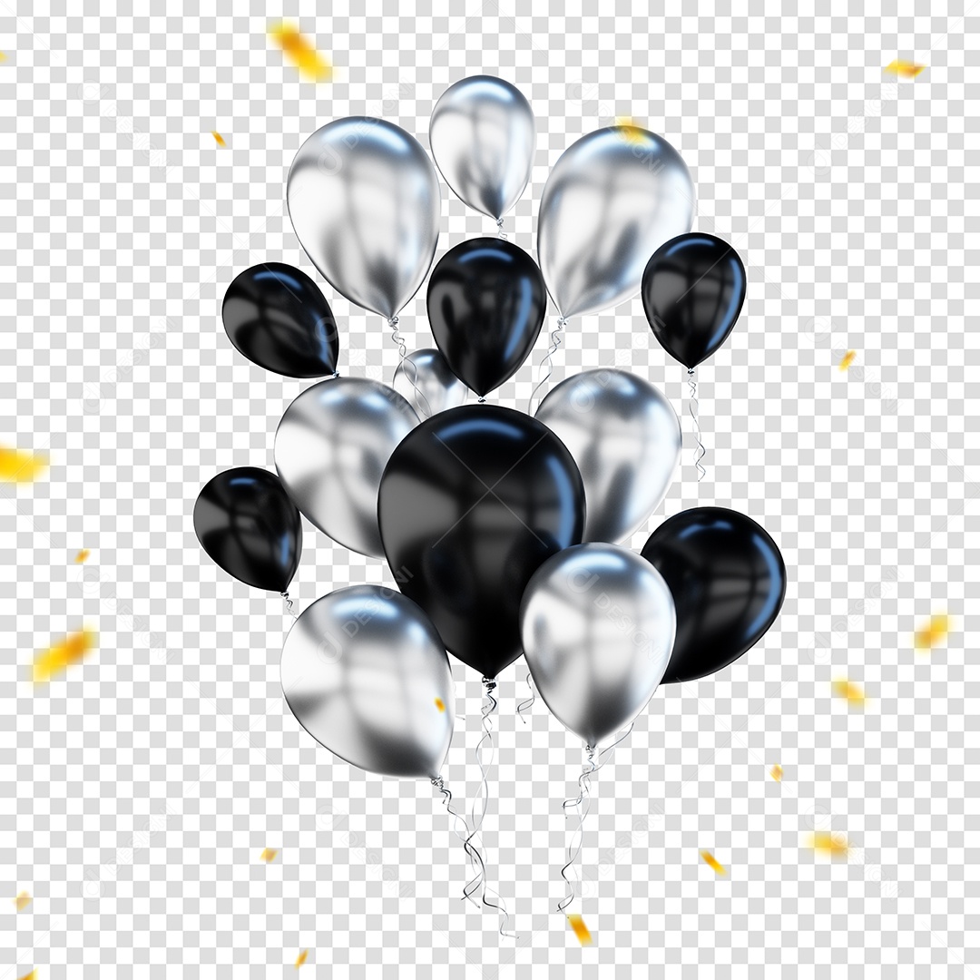 Balões Elementos 3D Para Composição PSD