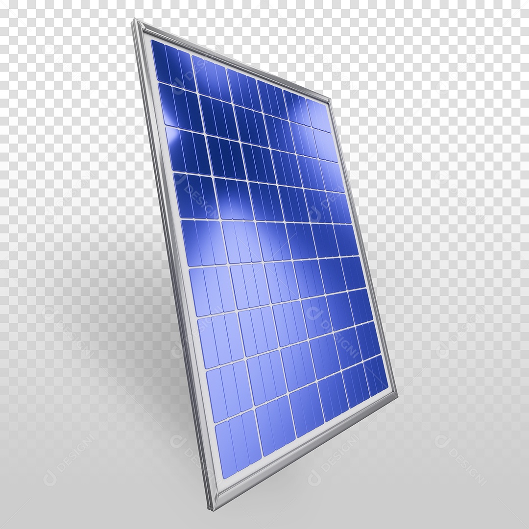 Placa de Energia Solar Elemento 3D Para Composição PSD