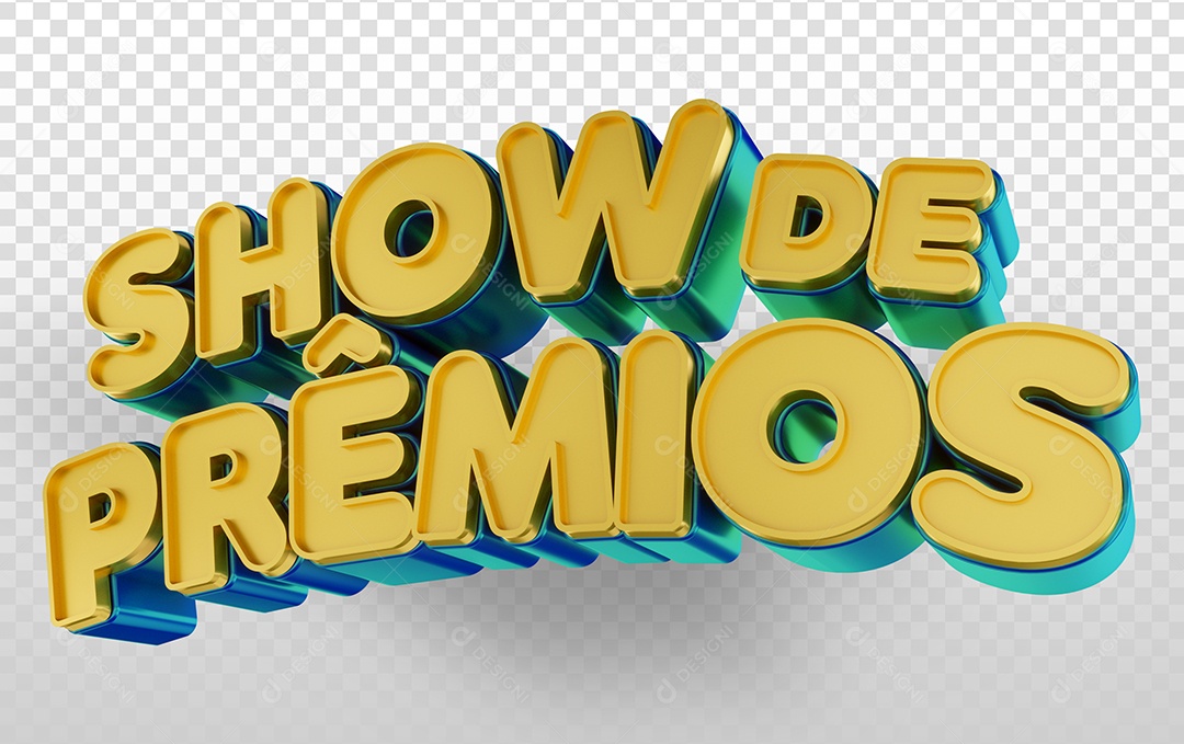 Show de Prêmios Texto 3D Para Composição PSD