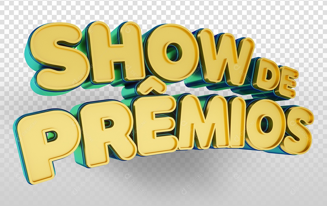 Show de Prêmios Texto 3D Para Composição PSD