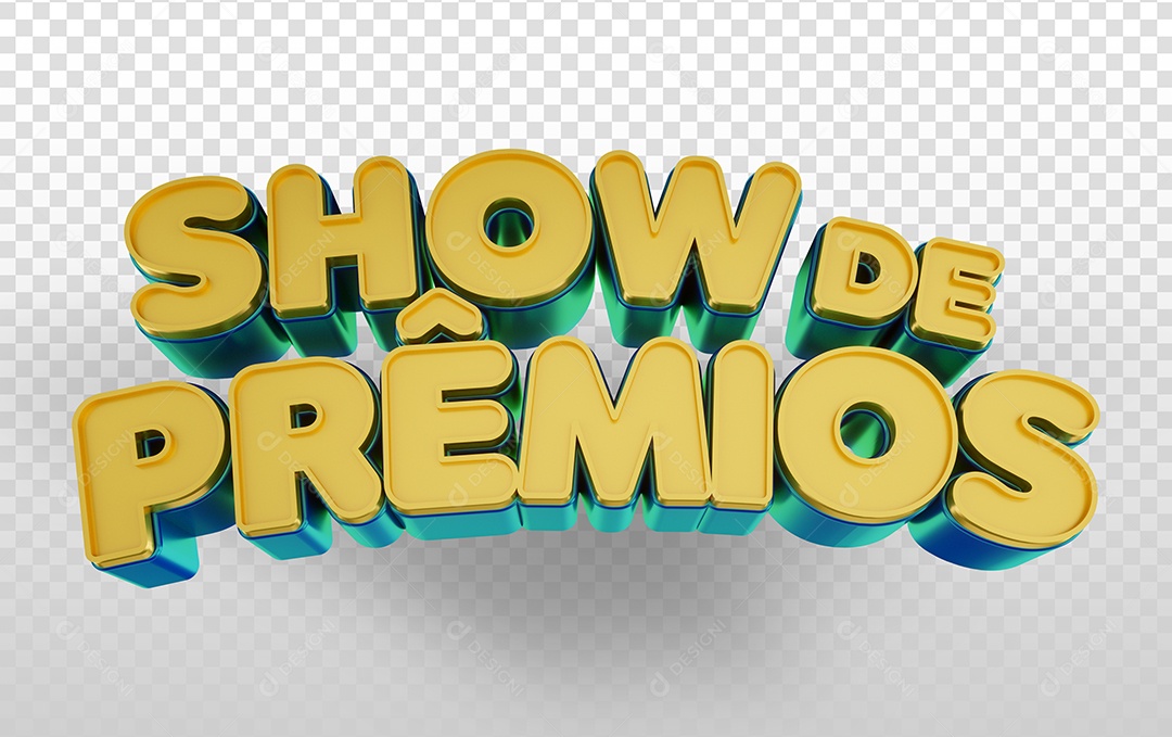 Show de Prêmios Texto 3D Para Composição PSD