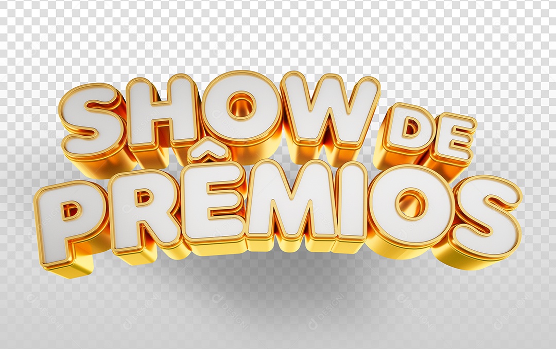 Show de Prêmios Texto 3D Para Composição PSD