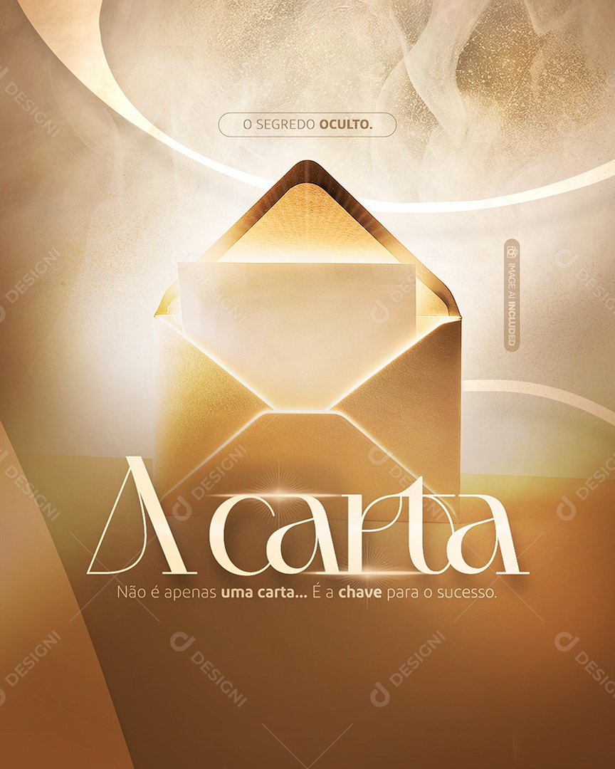 Marketing Digital A Carta Não é Apenas Uma Carta éa Chave Para o Sucesso Social Media PSD Editável