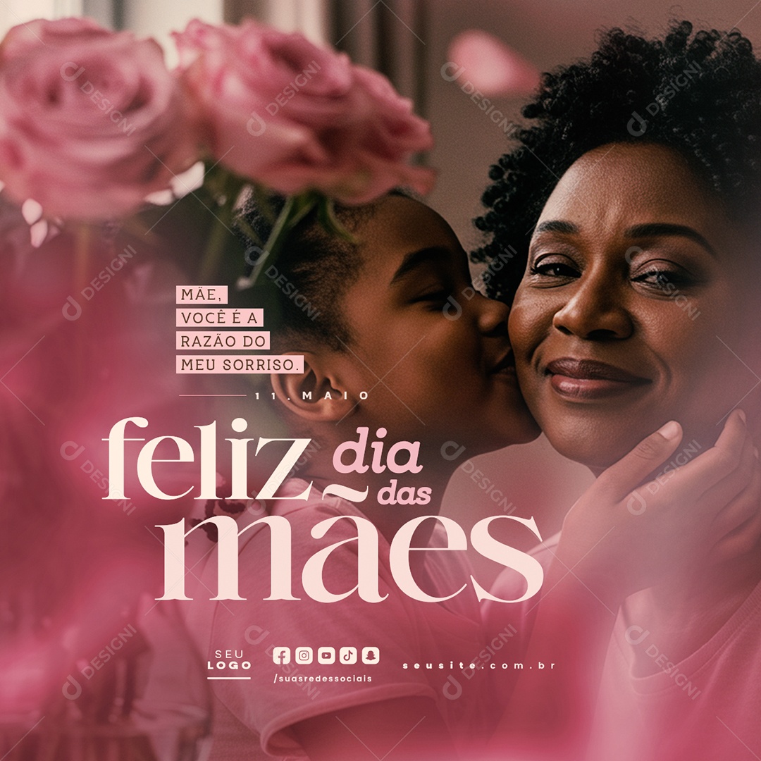 Feliz Dia das Mães 11 de Maio Social Media PSD Editável