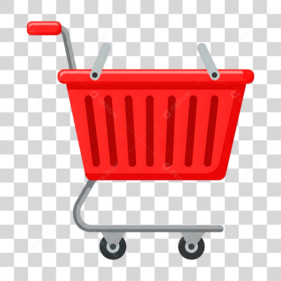 Carrinho de Compras Supermercado PNG Transparente