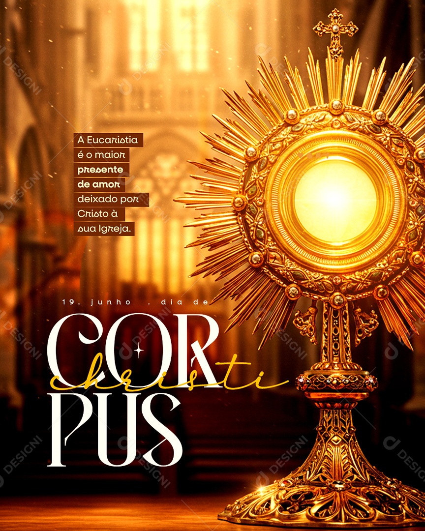 Dia de Corpus Christi 19 de Junho Social Media PSD Editável