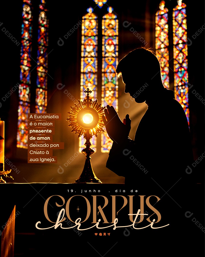Dia de Corpus Christi 19 de Junho Social Media PSD Editável
