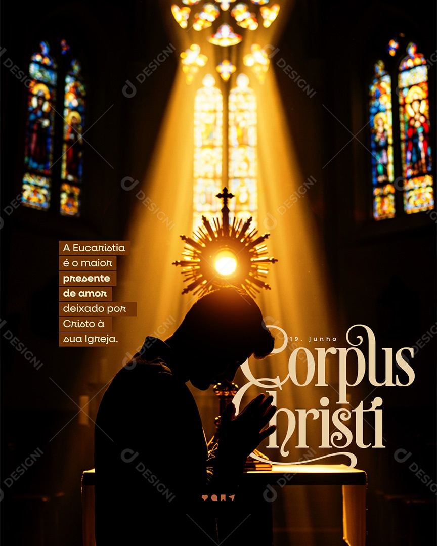 Dia de Corpus Christi 19 de Junho Social Media PSD Editável