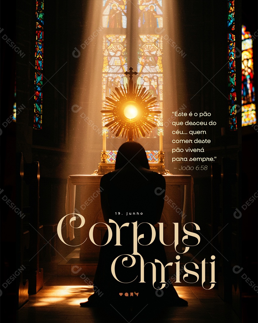 Dia de Corpus Christi 19 de Junho Social Media PSD Editável