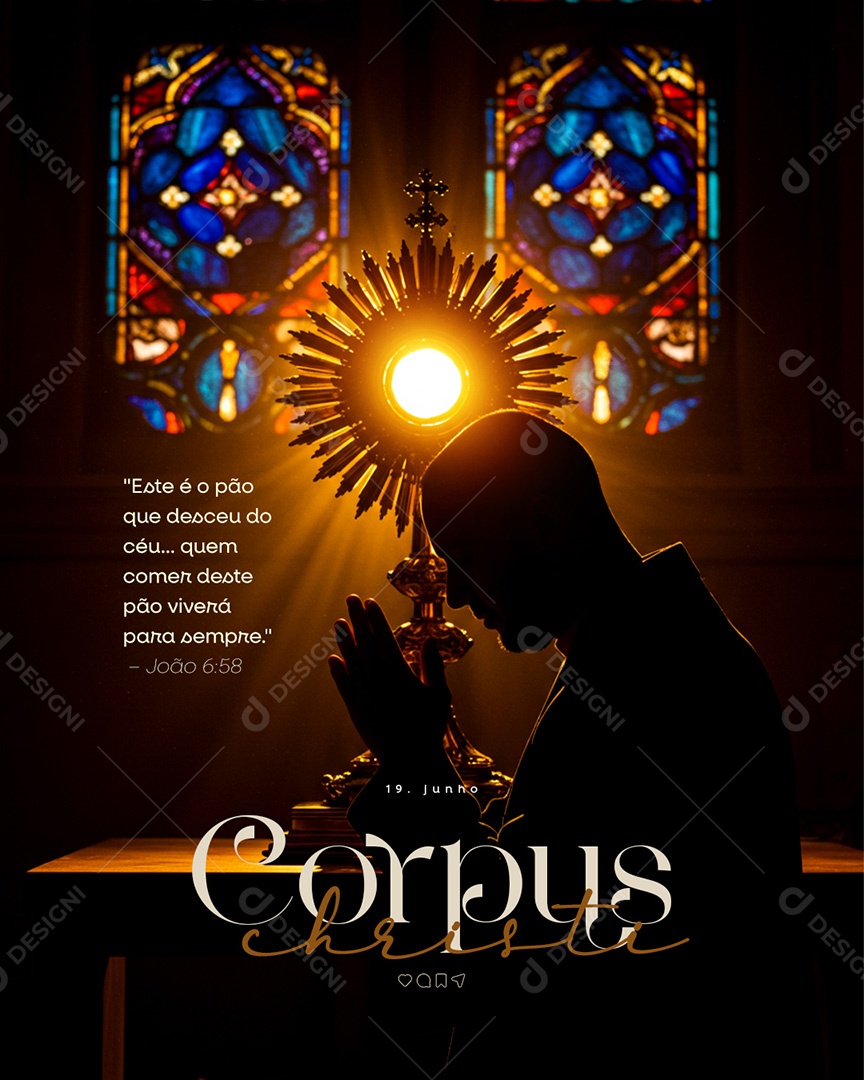 Dia de Corpus Christi 19 de Junho Social Media PSD Editável