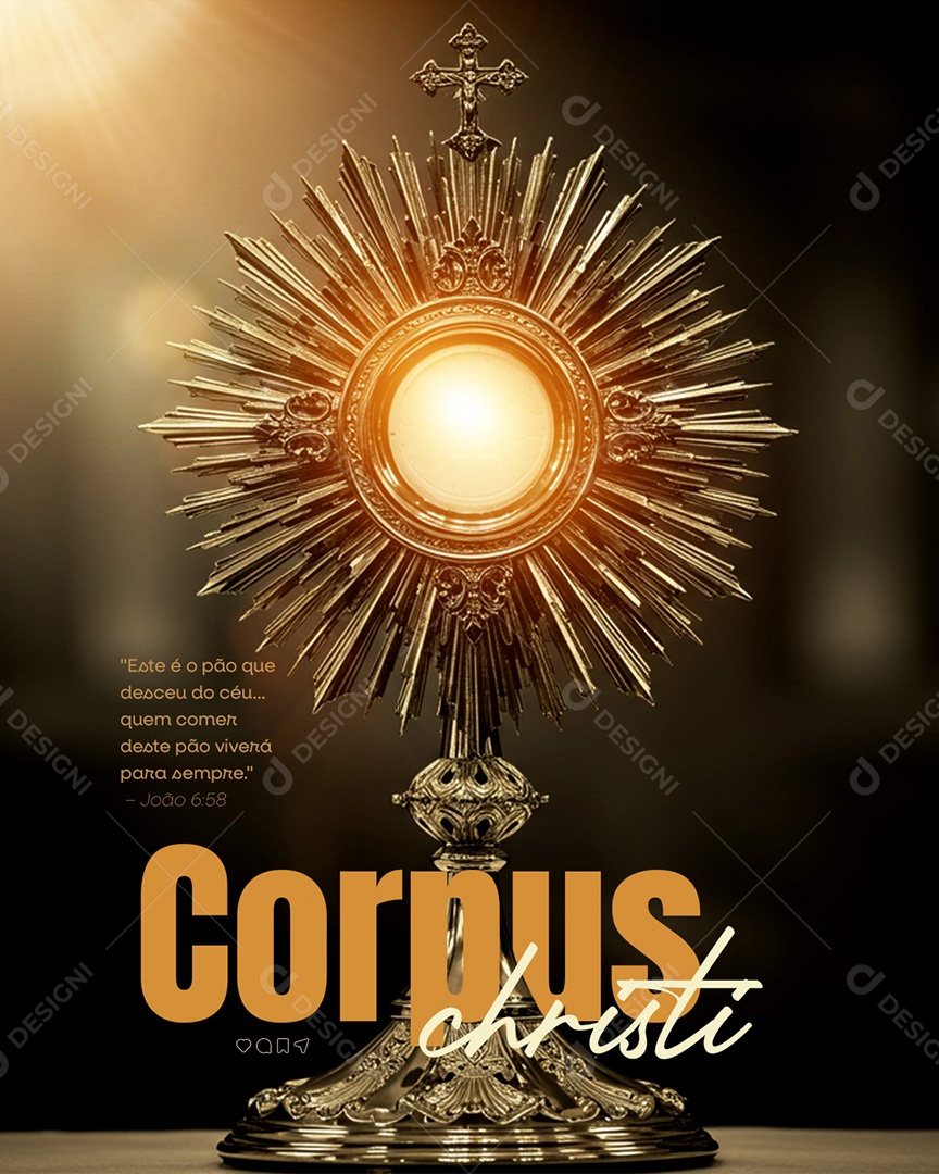 Dia de Corpus Christi 19 de Junho Social Media PSD Editável