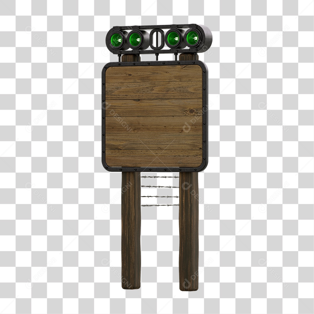 Painel de Madeira com Led PNG Transparente