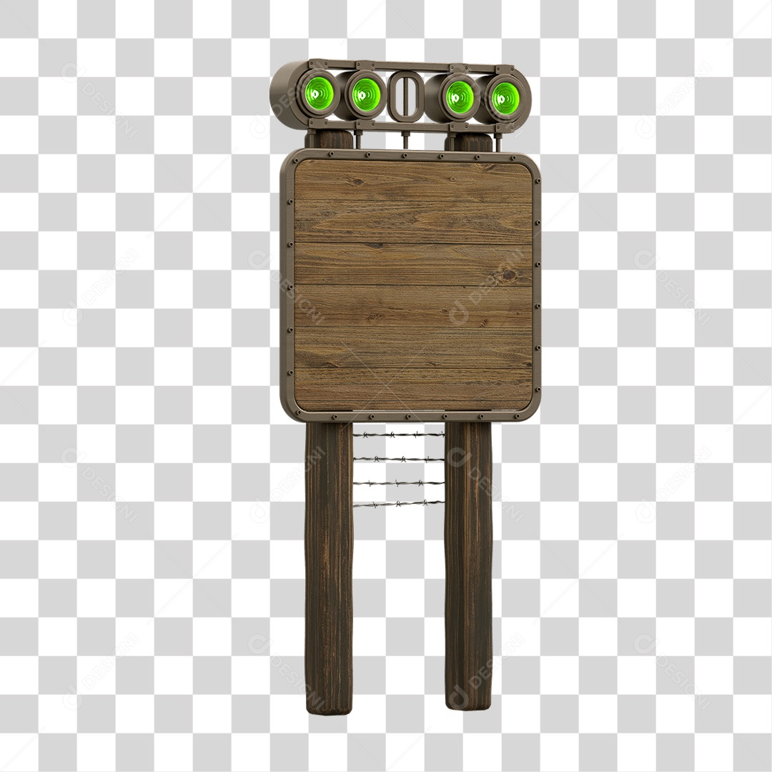 Painel de Madeira com Led PNG Transparente