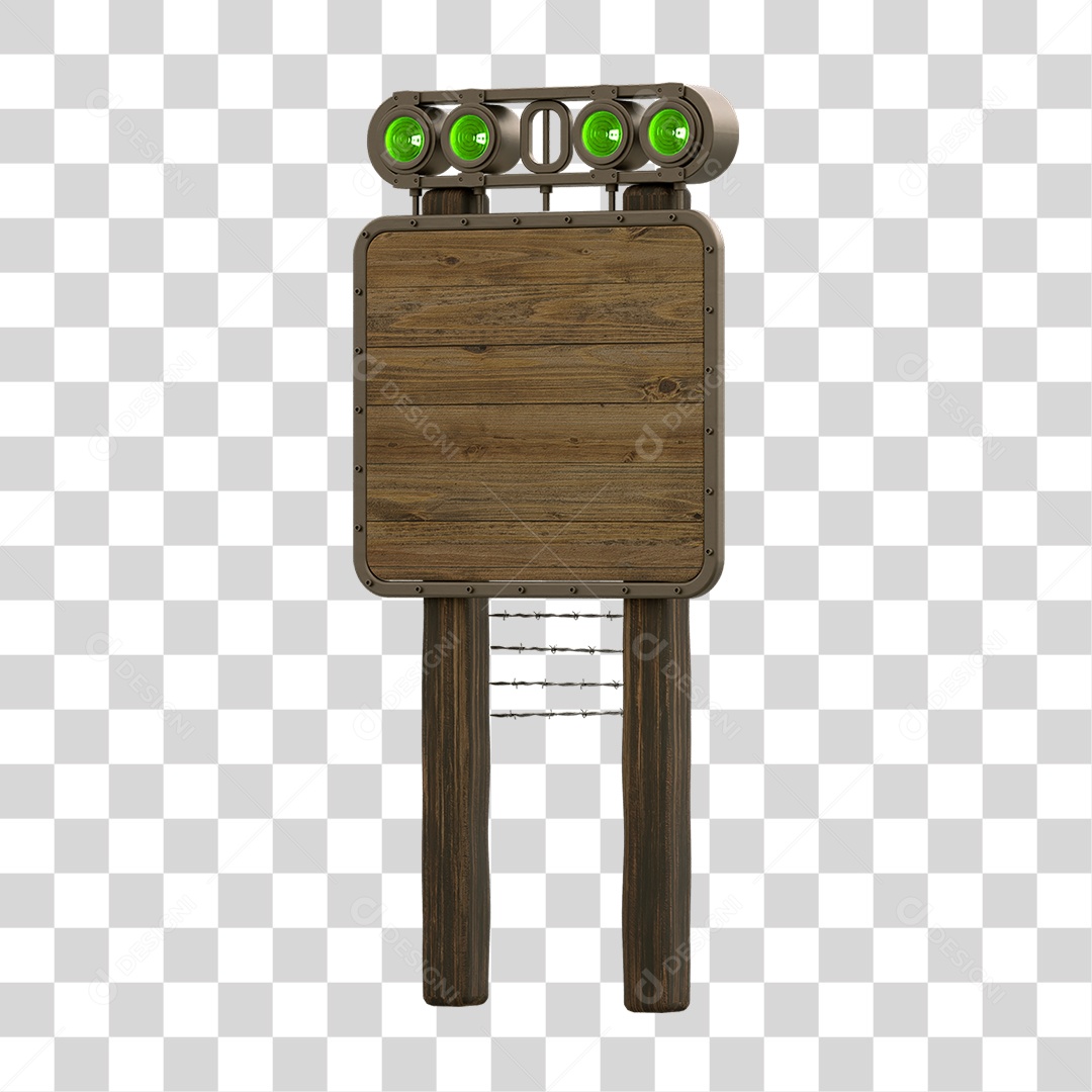 Painel de Madeira com Led PNG Transparente