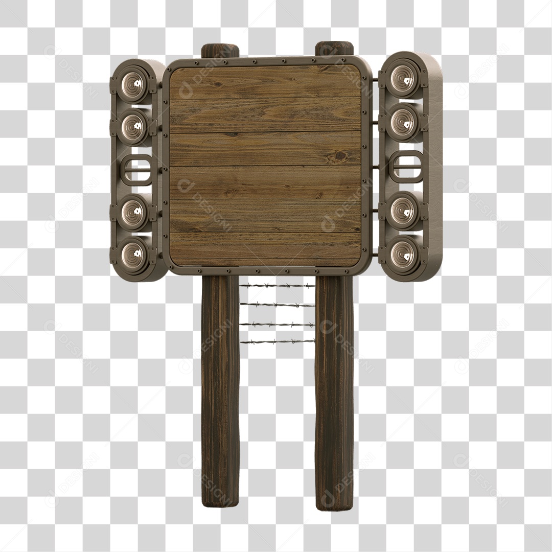 Painel de Madeira com Led PNG Transparente