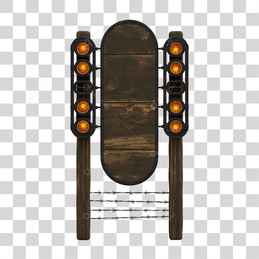 Painel de Metal com Led PNG Transparente