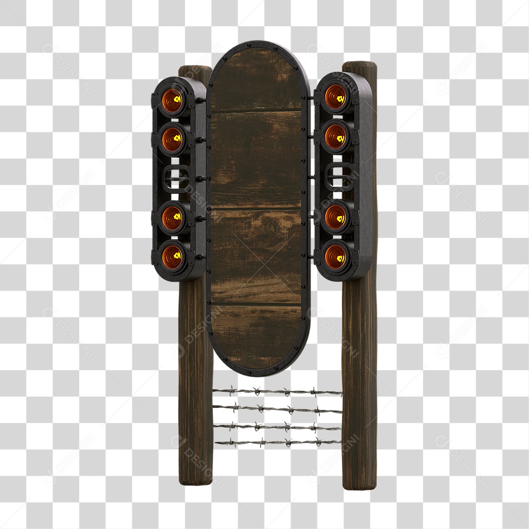 Painel de Metal com Led PNG Transparente