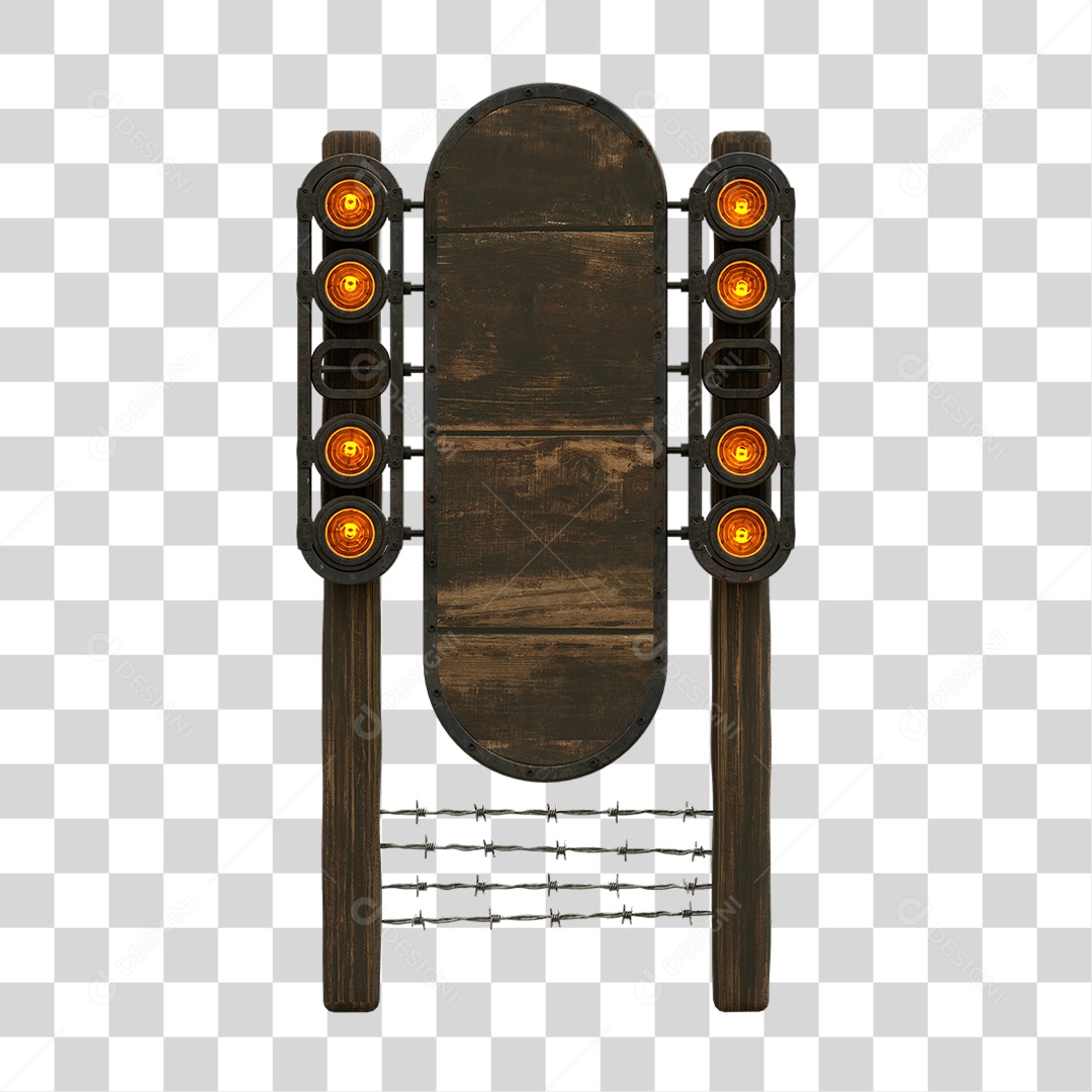 Painel de Metal com Led PNG Transparente