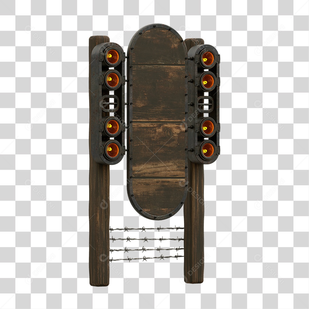 Painel de Metal com Led PNG Transparente