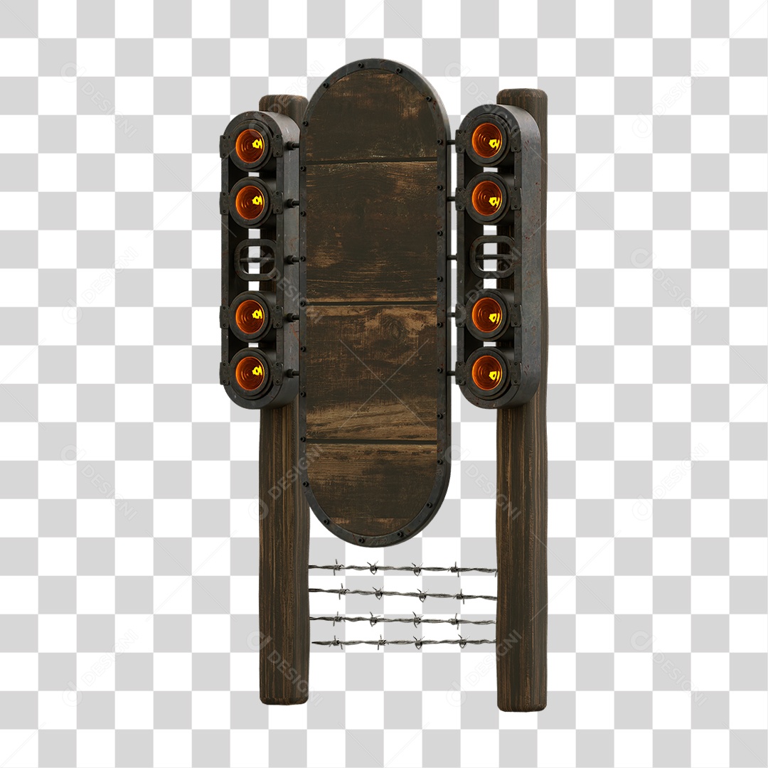 Painel de Metal com Led PNG Transparente