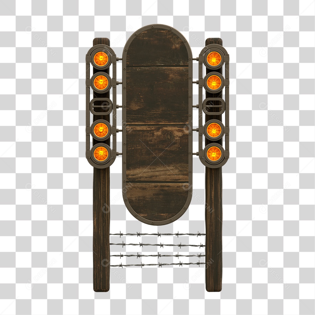 Painel de Metal com Led PNG Transparente