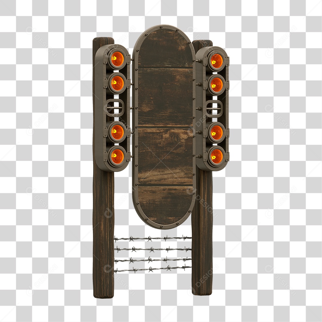 Painel de Metal com Led PNG Transparente