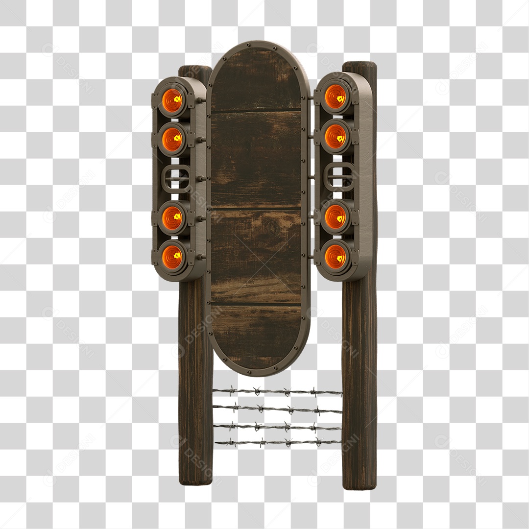 Painel de Metal com Led PNG Transparente