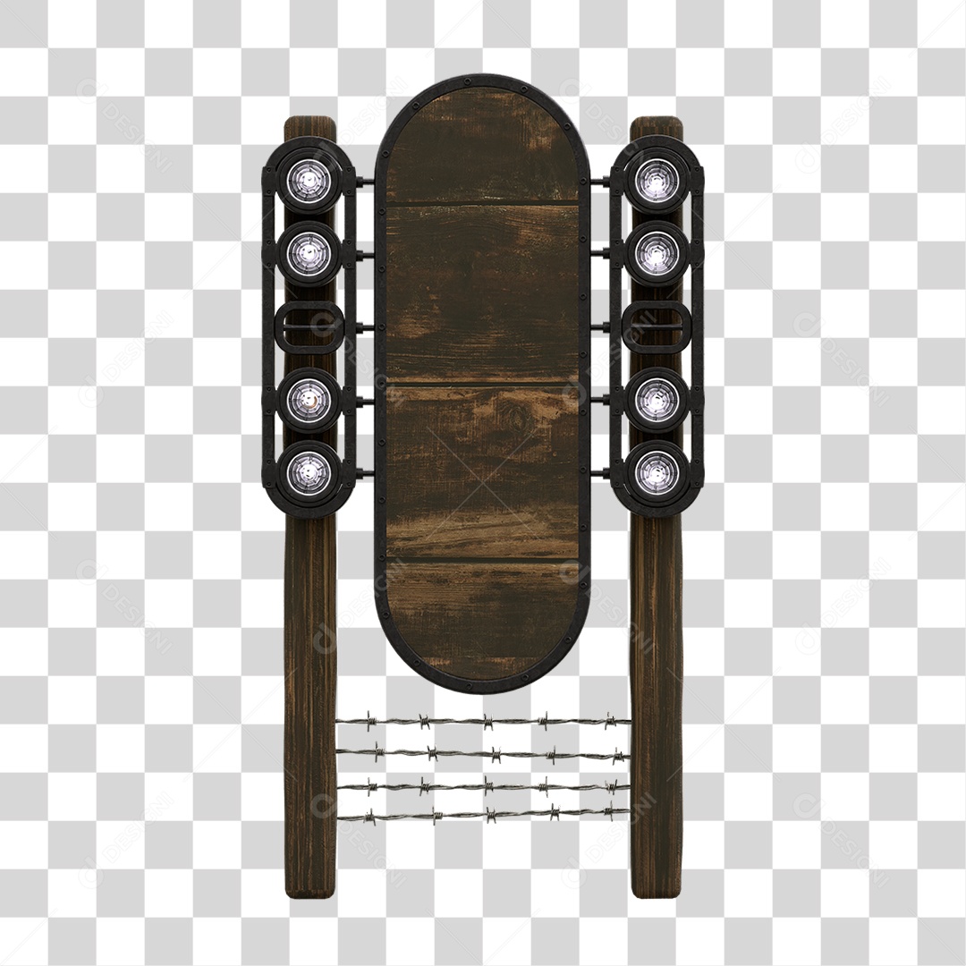 Painel de Metal com Led PNG Transparente