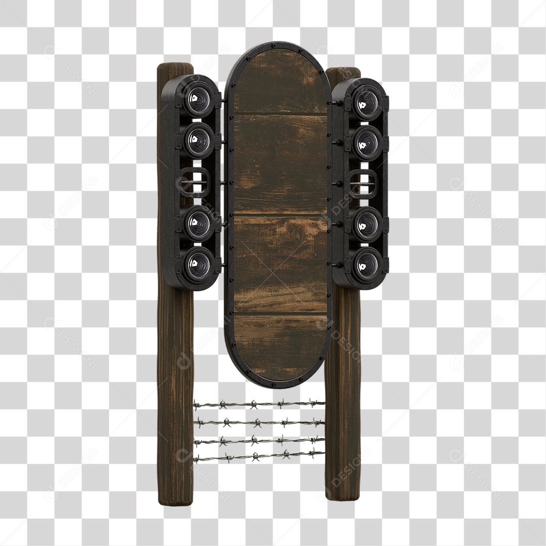 Painel de Metal com Led PNG Transparente