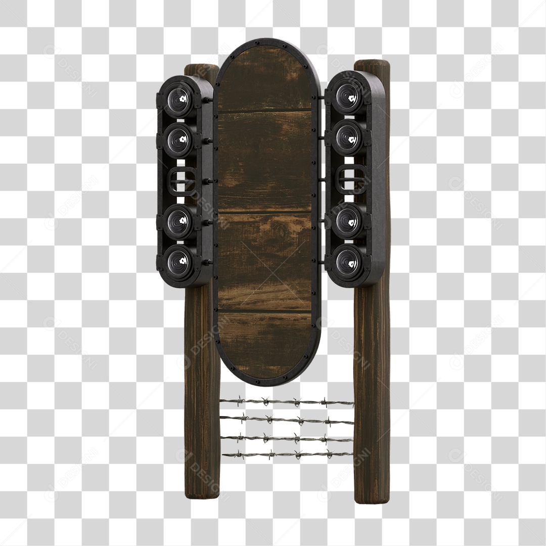 Painel de Metal com Led PNG Transparente