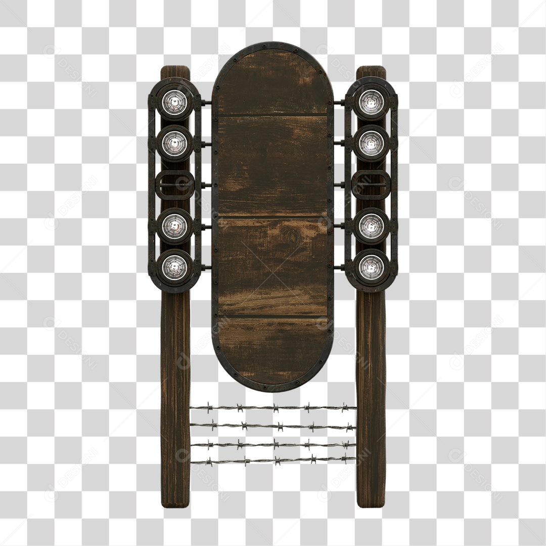 Painel de Metal com Led PNG Transparente