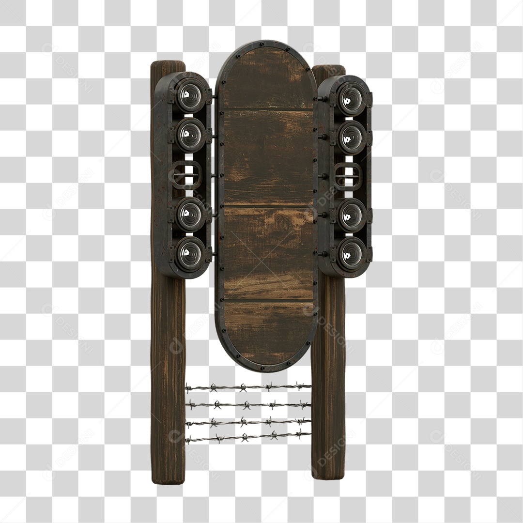 Painel de Metal com Led PNG Transparente