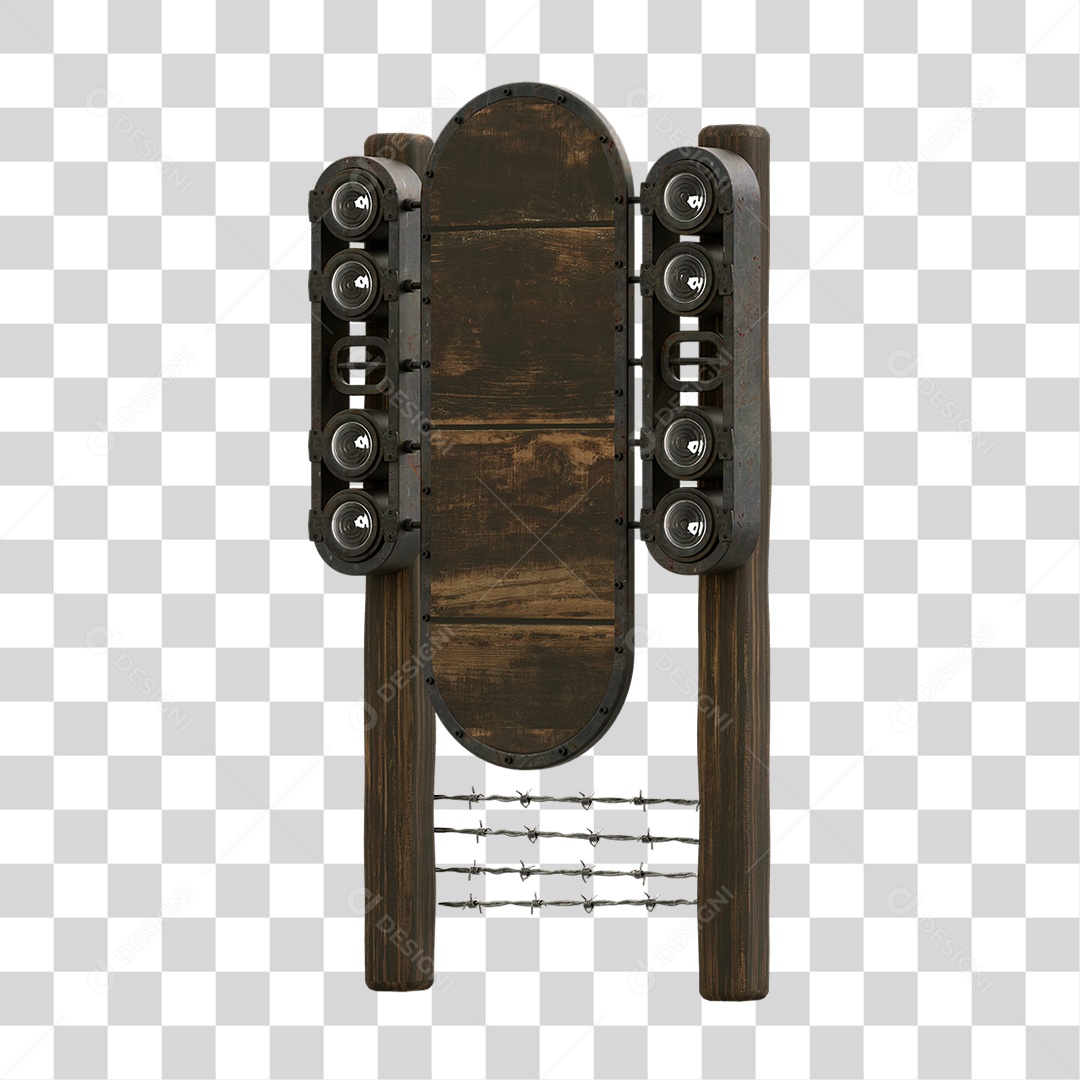 Painel de Metal com Led PNG Transparente