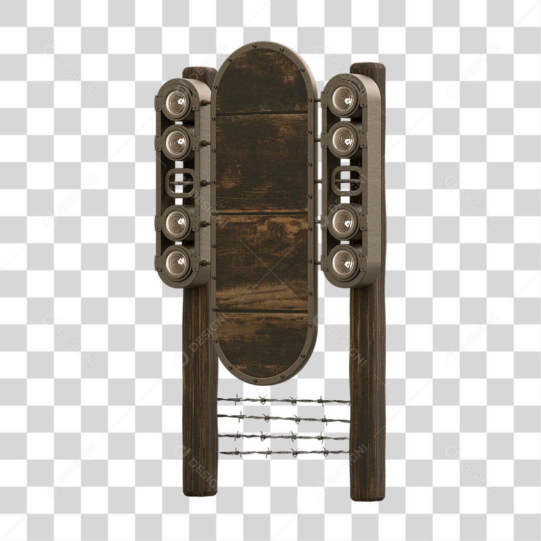 Painel de Metal com Led PNG Transparente