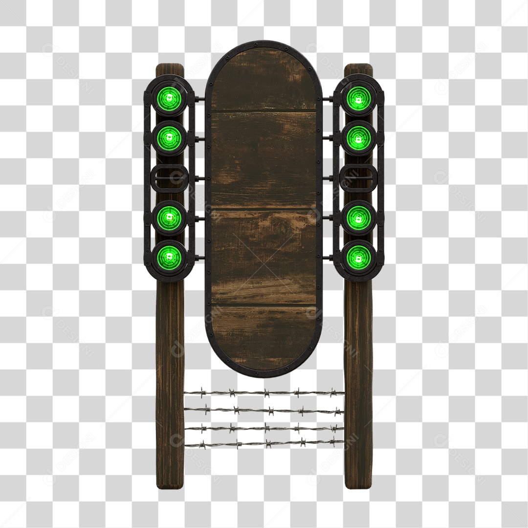 Painel de Metal com Led PNG Transparente