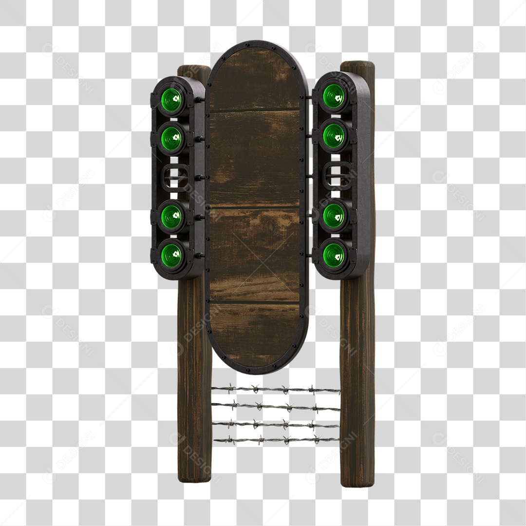 Painel de Metal com Led PNG Transparente