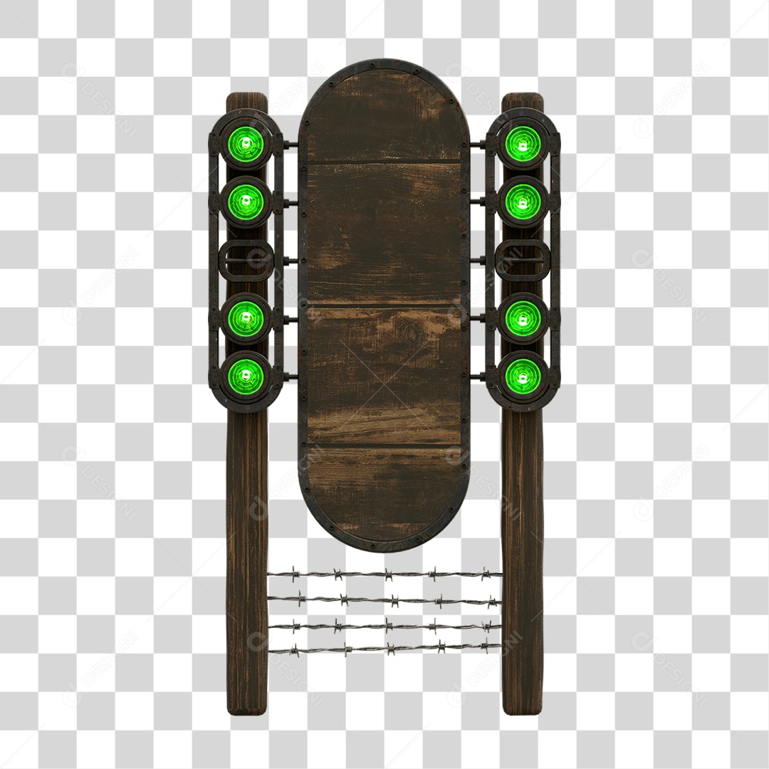 Painel de Metal com Led PNG Transparente