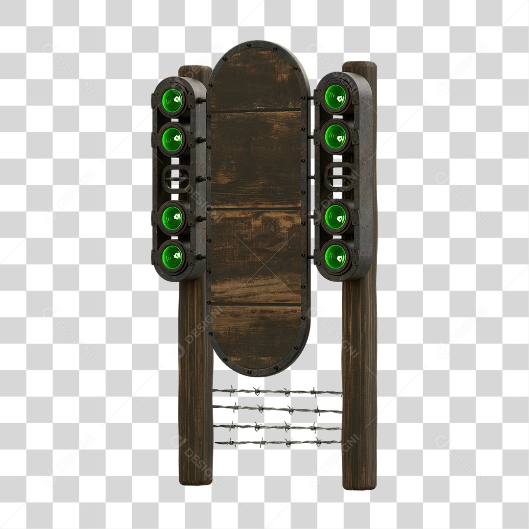 Painel de Metal com Led PNG Transparente