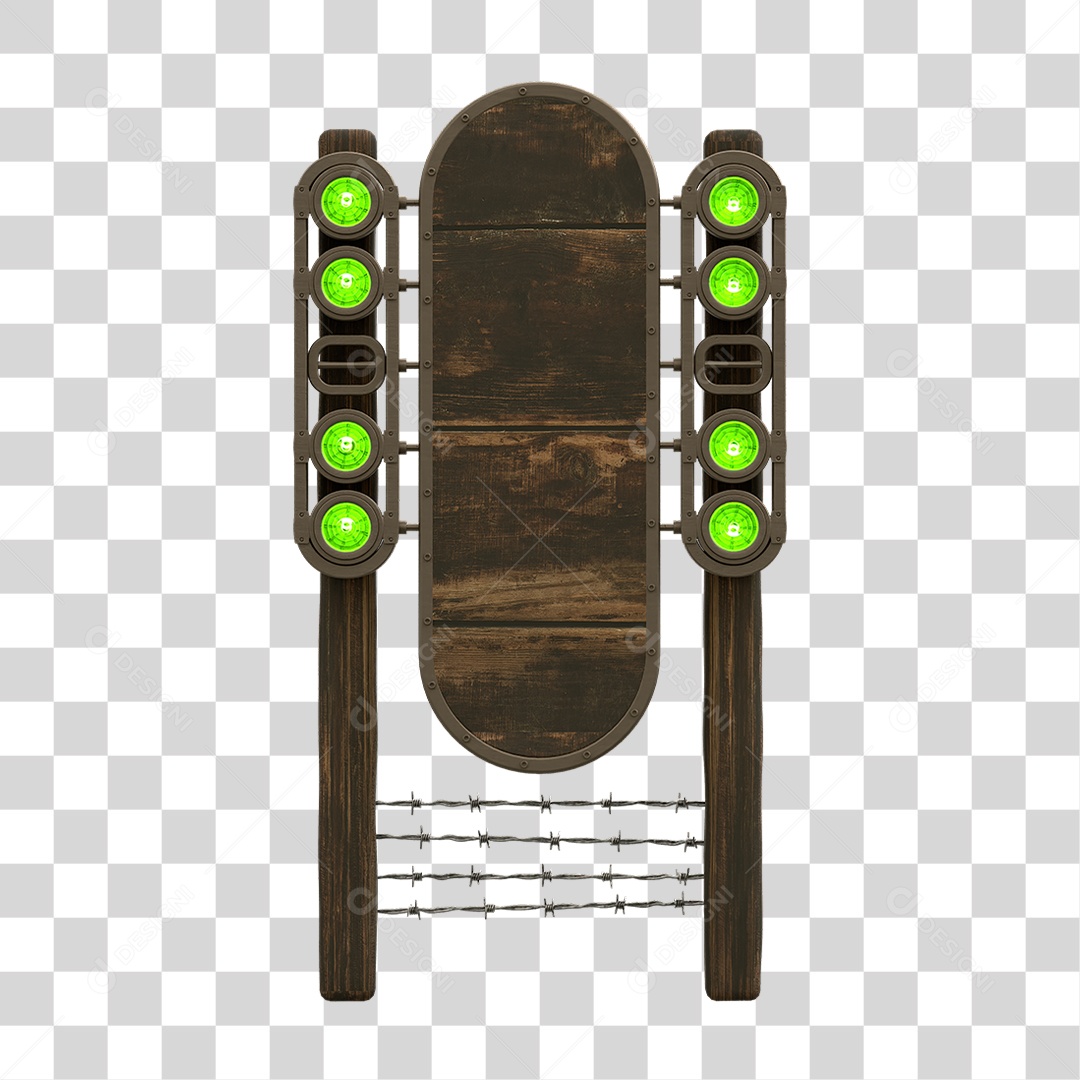 Painel de Metal com Led PNG Transparente