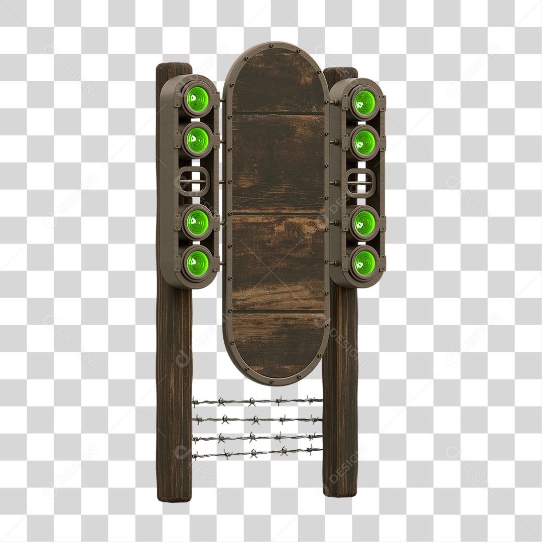 Painel de Metal com Led PNG Transparente