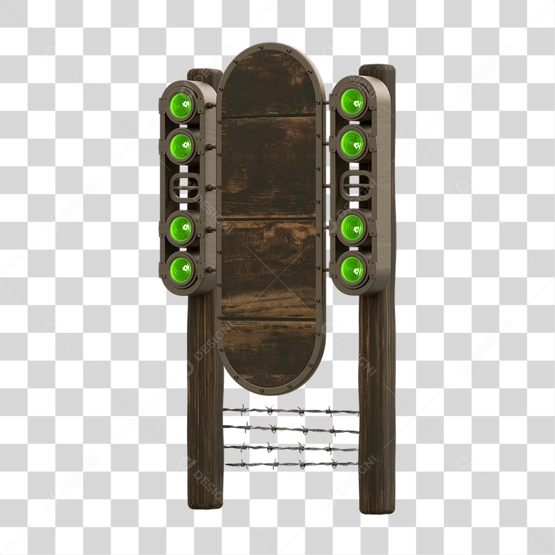 Painel de Metal com Led PNG Transparente