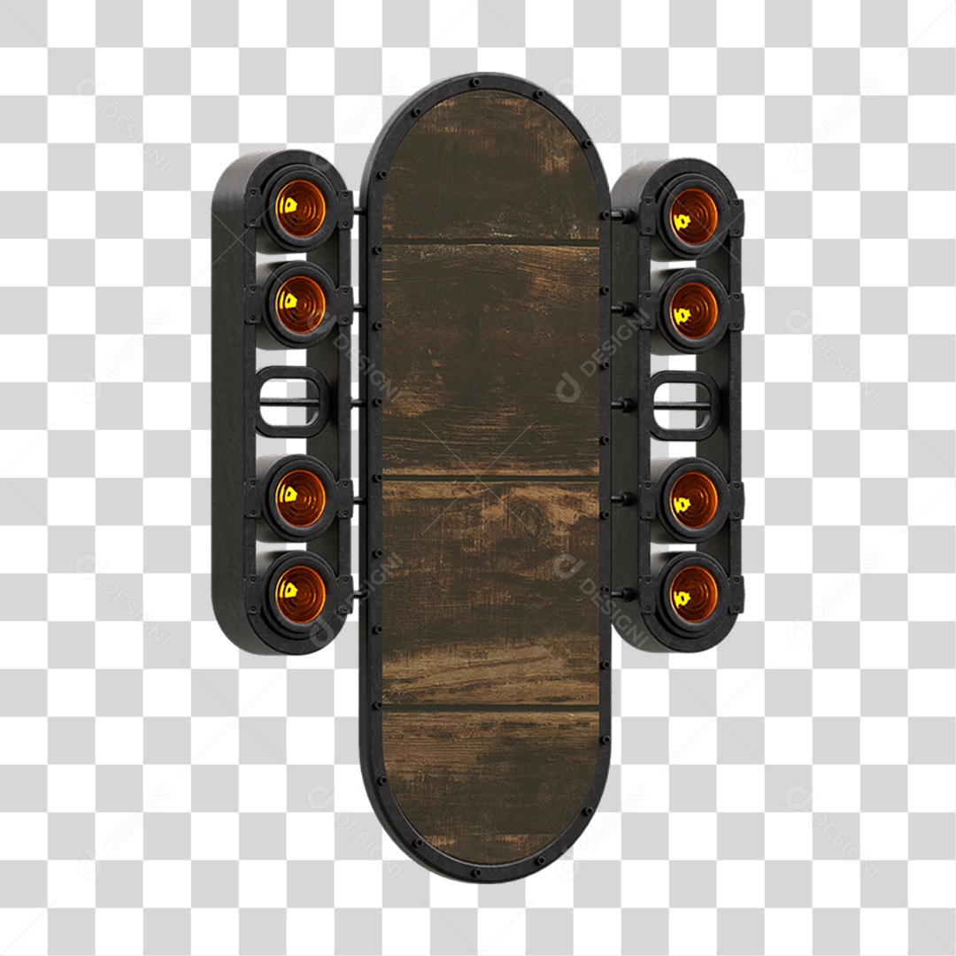 Painel de Metal com Led PNG Transparente