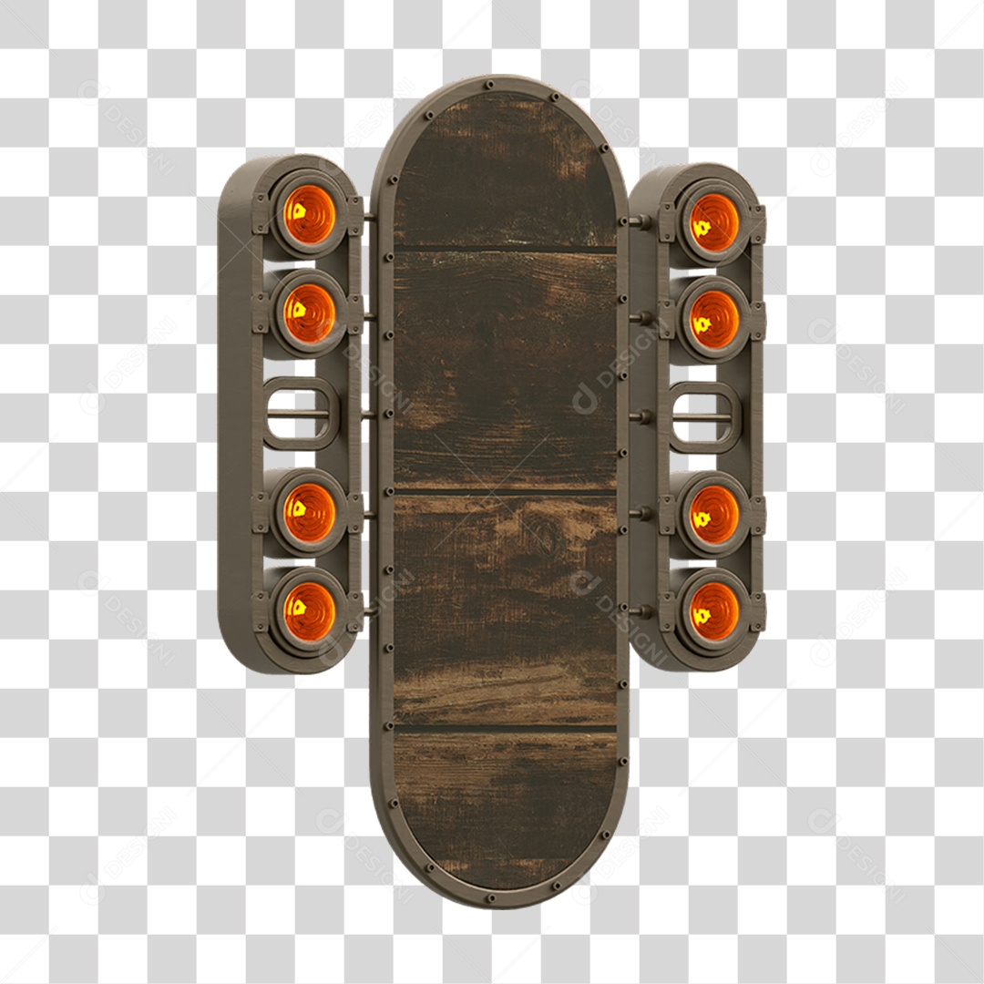 Painel de Metal com Led PNG Transparente