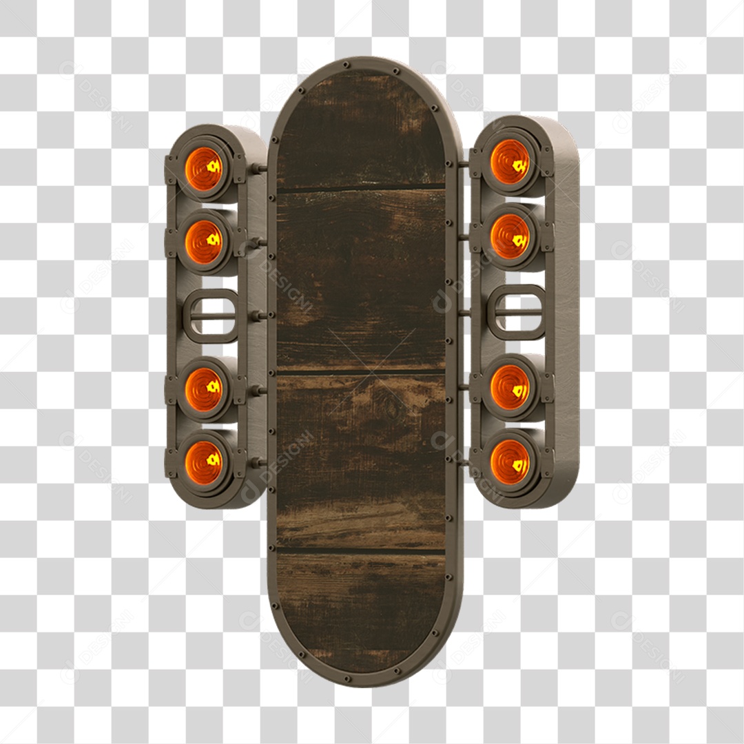 Painel de Metal com Led PNG Transparente