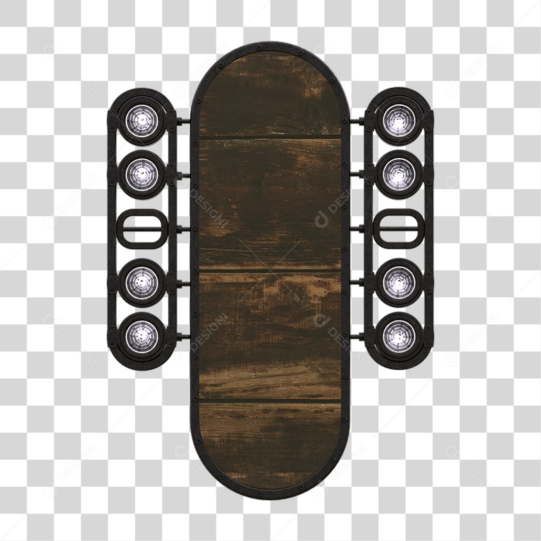 Painel de Metal com Led PNG Transparente