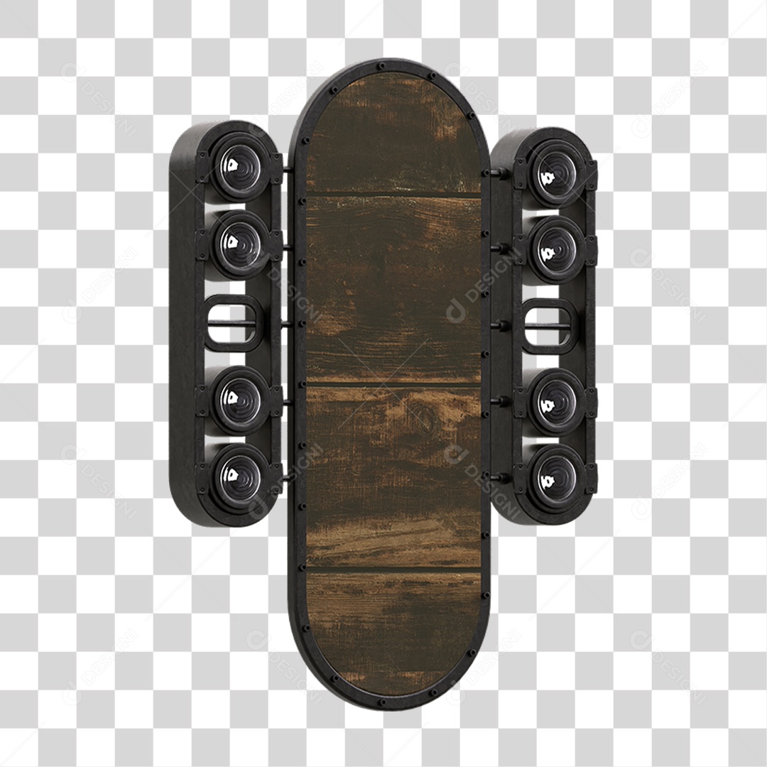 Painel de Metal com Led PNG Transparente